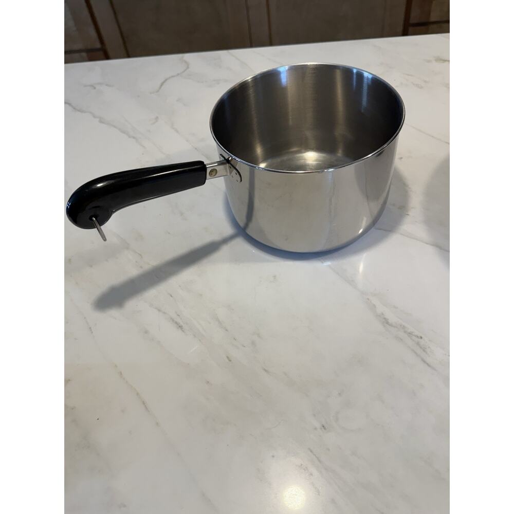 Vintage Revere 3 Quart Pot Stainless Steel Saucepan Handle